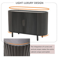 Buffet de luxe au design galbé avec étagères réglables