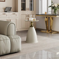 Table d'appoint de luxe en fer, table d'appoint ronde minimaliste pour petit espace