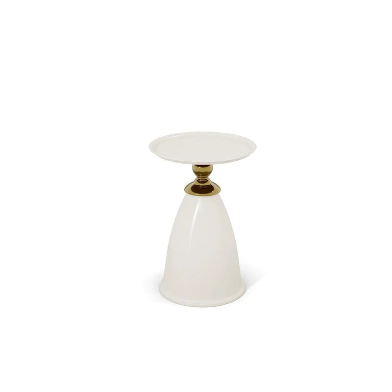 Table d'appoint de luxe en fer, table d'appoint ronde minimaliste pour petit espace