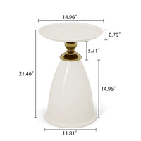 Table d'appoint de luxe en fer, table d'appoint ronde minimaliste pour petit espace