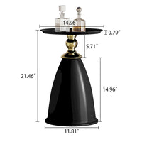 Table d'appoint de luxe en fer, table d'appoint ronde minimaliste pour petit espace