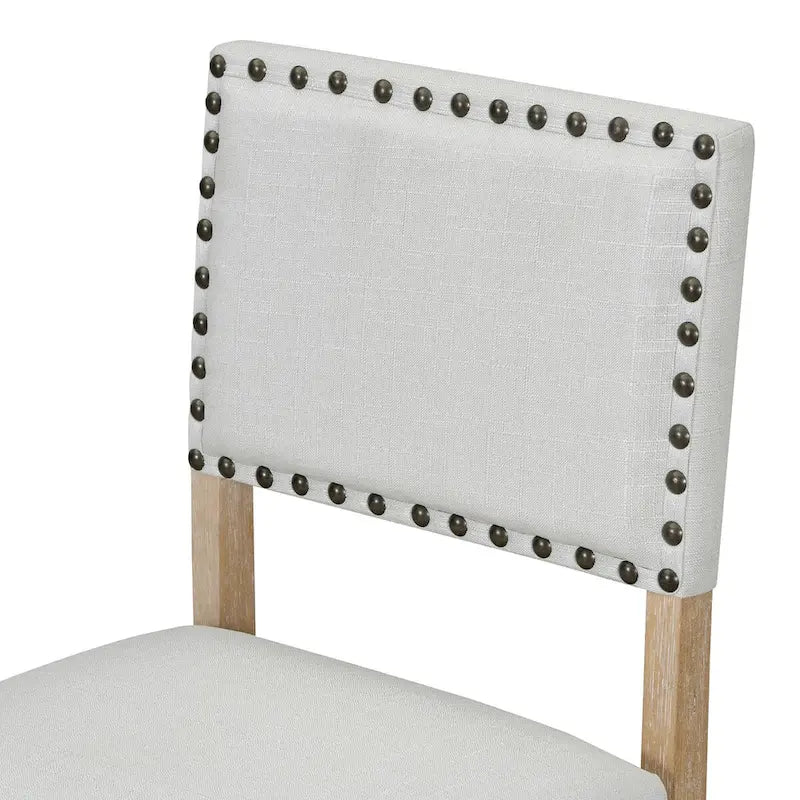 Ensemble de salle à manger hauteur comptoir 5 pièces, table élégante classique et 4 chaises en bois naturel délavé