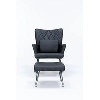 Fauteuil à bascule, fauteuil coulissant, fauteuil d'appoint à bascule avec coussin lombaire et ottoman pour chambre de bébé/salon/chambre
