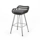 Tabouret de patio moderne en bois et métal Oaks Aura 30 pouces, tabourets de bar style ferme industrielle, lot de 2