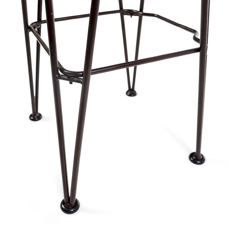 Tabouret de patio moderne en bois et métal Oaks Aura 30 pouces, tabourets de bar style ferme industrielle, lot de 2