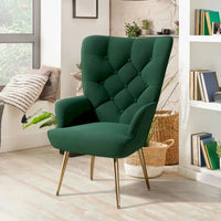 Chaise rembourrée en velours moderne