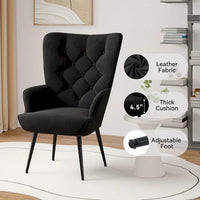 Chaise rembourrée en velours moderne