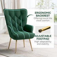 Chaise rembourrée en velours moderne