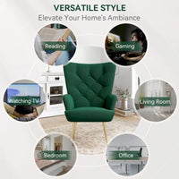 Chaise rembourrée en velours moderne