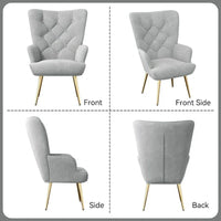 Chaise rembourrée en velours moderne