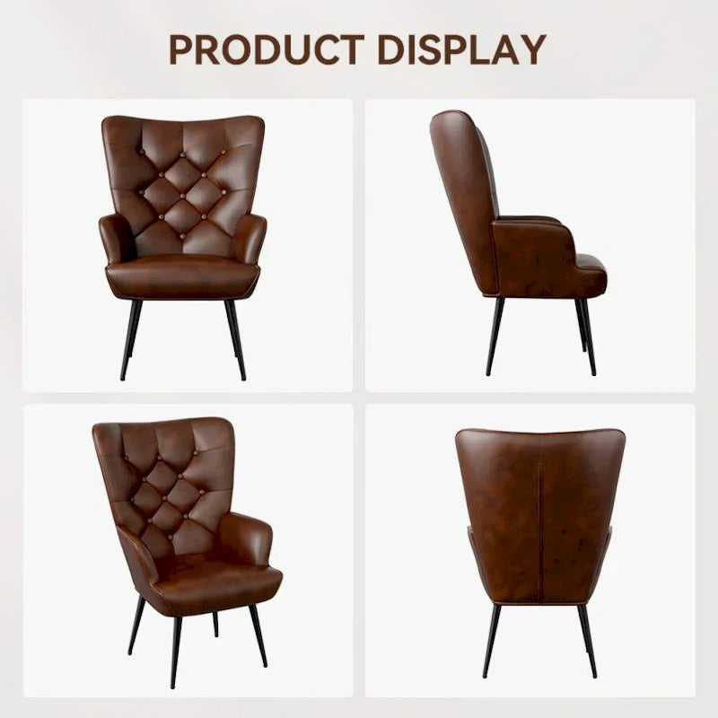 Chaise rembourrée en velours moderne