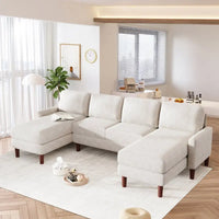 Canapé Modulable à Coussins en Forme de U pour Salons et Grands Espaces