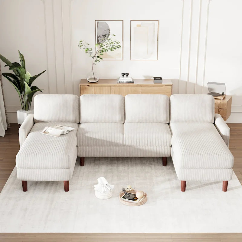 Canapé Modulable à Coussins en Forme de U pour Salons et Grands Espaces