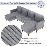 Canapé Modulable à Coussins en Forme de U pour Salons et Grands Espaces