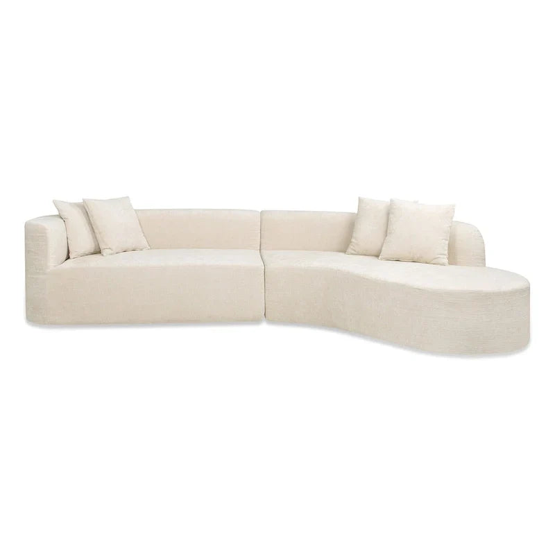 Canapé Sectionnel Incurvé Mallory 134.5 pouces Sofa-in-a-Box Orienté à Droite