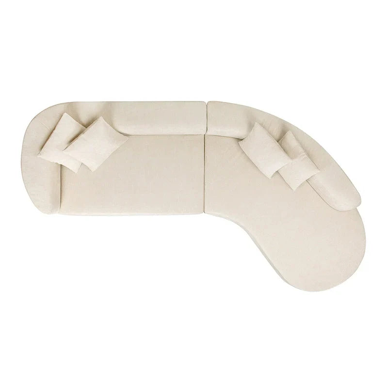 Canapé Sectionnel Incurvé Mallory 134.5 pouces Sofa-in-a-Box Orienté à Droite