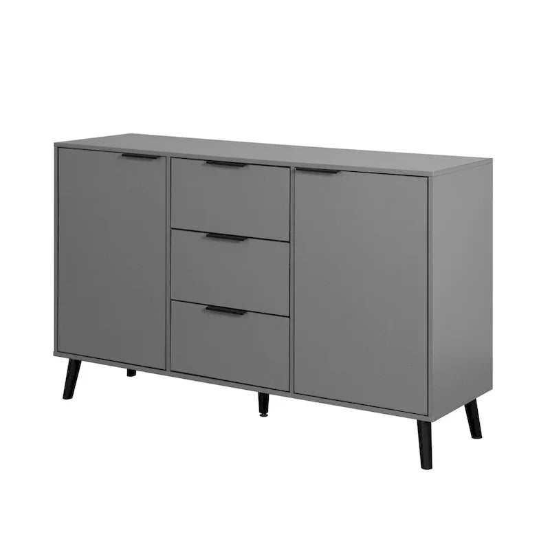 Bahut de buffet avec rangement, meuble de bar à café en bois, 3 tiroirs et 2 portes, armoire de buffet
