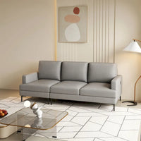 Canapé sectionnel moderne en similicuir avec port USB
