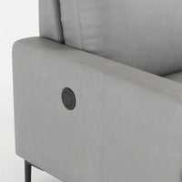 Canapé sectionnel moderne en similicuir avec port USB