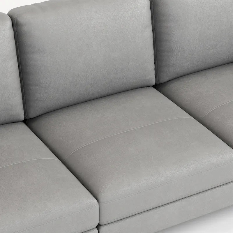 Canapé sectionnel moderne en similicuir avec port USB