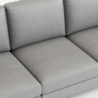 Canapé sectionnel moderne en similicuir avec port USB