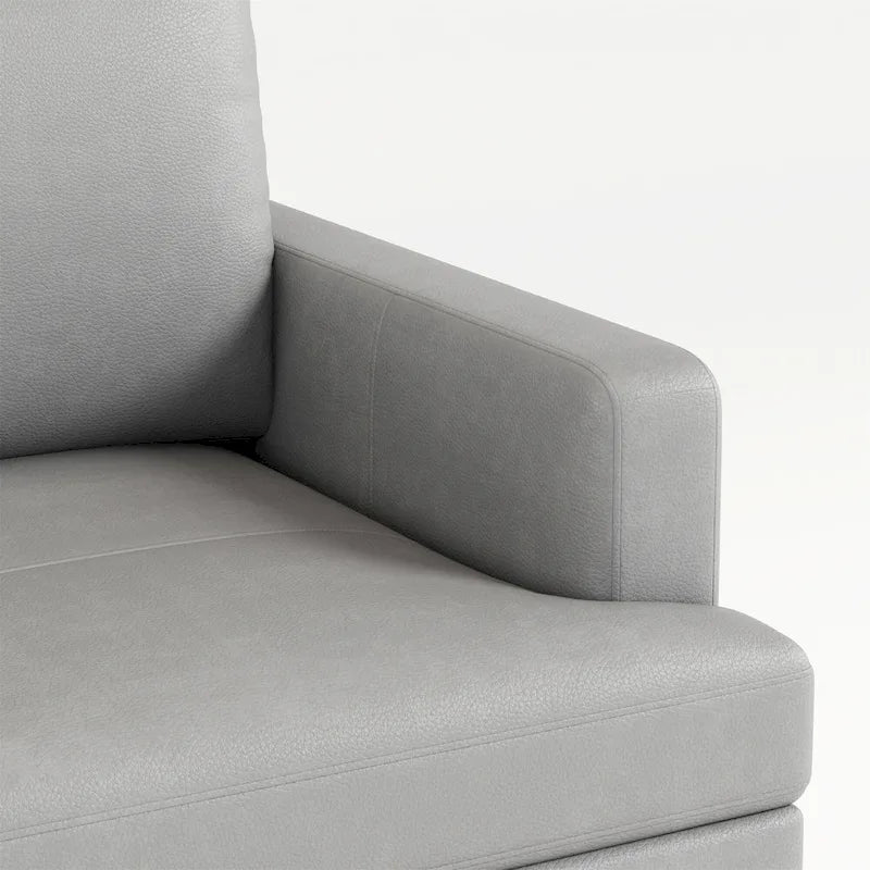 Canapé sectionnel moderne en similicuir avec port USB