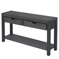 Console en bois avec 2 tiroirs et 1 étagère pour couloir et salon