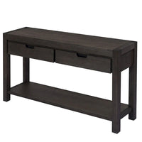 Console en bois avec 2 tiroirs et 1 étagère pour couloir et salon