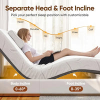 Cadre de lit réglable avec massage anti-stress, base à télécommande sans fil, moteur silencieux