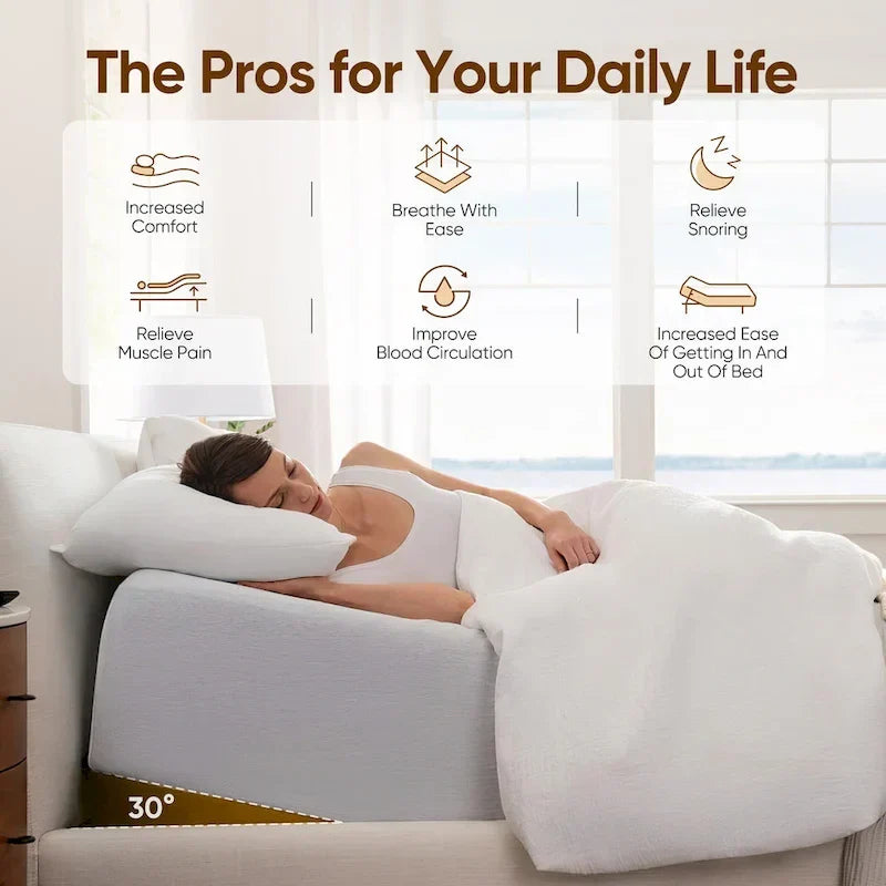 Cadre de lit réglable avec massage anti-stress, base à télécommande sans fil, moteur silencieux