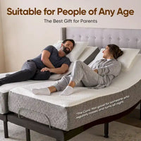 Cadre de lit réglable avec massage anti-stress, base à télécommande sans fil, moteur silencieux