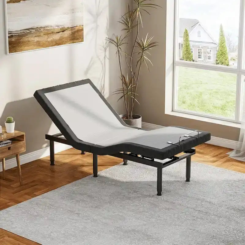 Cadre de lit réglable avec massage anti-stress, base à télécommande sans fil, moteur silencieux