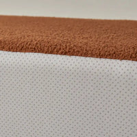 Canapé d'angle en L 5 places, tissu sherpa, confort optimal, orange