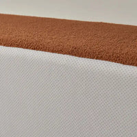 Canapé d'angle en L 5 places, tissu sherpa, confort optimal, orange