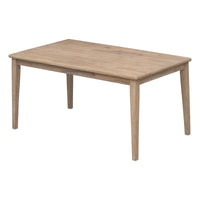 Ensemble de salle à manger 6 pièces en bois massif « Natural Wood Wash » avec banc