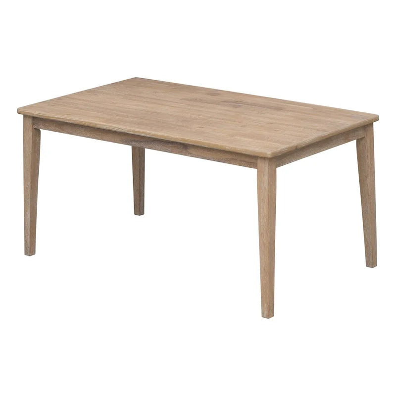 Ensemble de salle à manger 6 pièces en bois massif « Natural Wood Wash » avec banc
