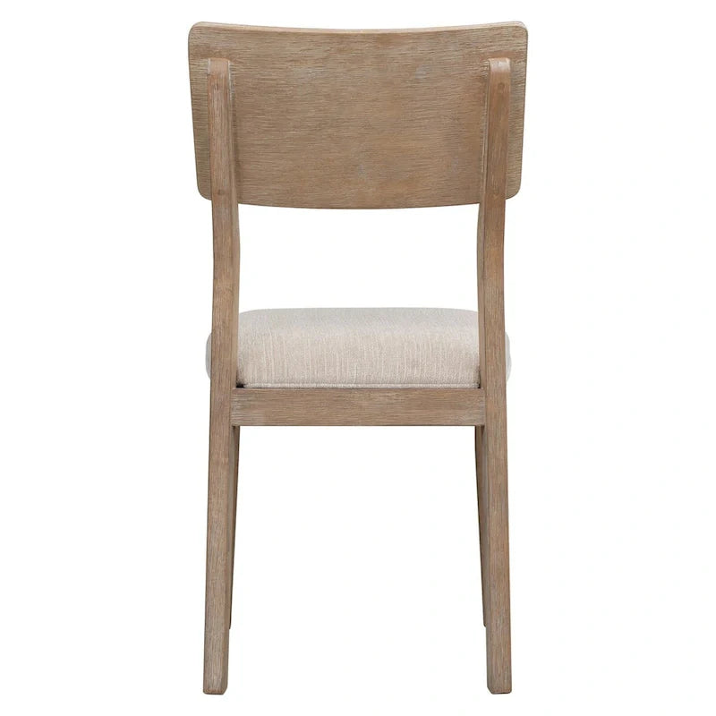 Ensemble de salle à manger 6 pièces en bois massif « Natural Wood Wash » avec banc