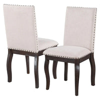 Ensemble de 4 chaises de salle à manger en bois espresso rembourrées