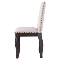 Ensemble de 4 chaises de salle à manger en bois espresso rembourrées
