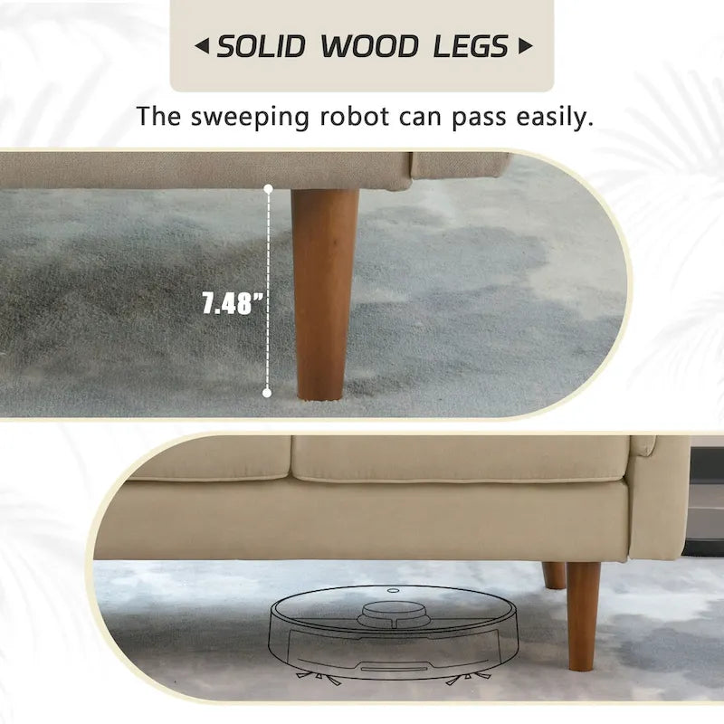 Canapé d'intérieur OVIOS Rive Design Pieds en bois