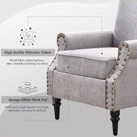Lot de 2 fauteuils d'appoint classiques rembourrés