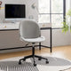 Chaise de bureau moderne Ines pivotante à 360 degrés sans accoudoirs avec base en métal par HULALA HOME