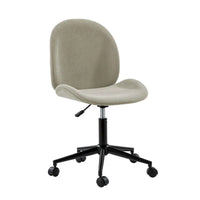 Chaise de bureau moderne Ines pivotante à 360 degrés sans accoudoirs avec base en métal par HULALA HOME