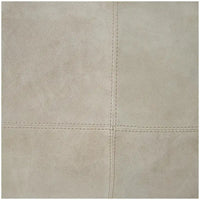 Pouf carré bas en cuir avec motifs patchwork - Marron, Gris ou Marron foncé - Roche River Decor