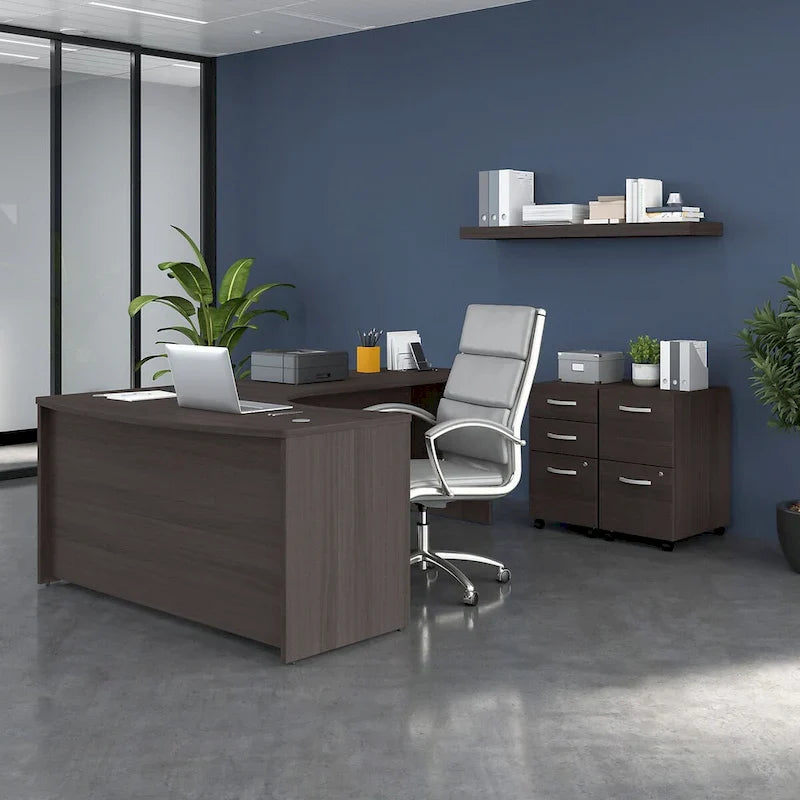 Coque de bureau en L droite Studio C 60W par Bush Business Furniture