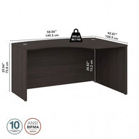 Coque de bureau en L droite Studio C 60W par Bush Business Furniture