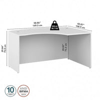 Coque de bureau en L droite Studio C 60W par Bush Business Furniture