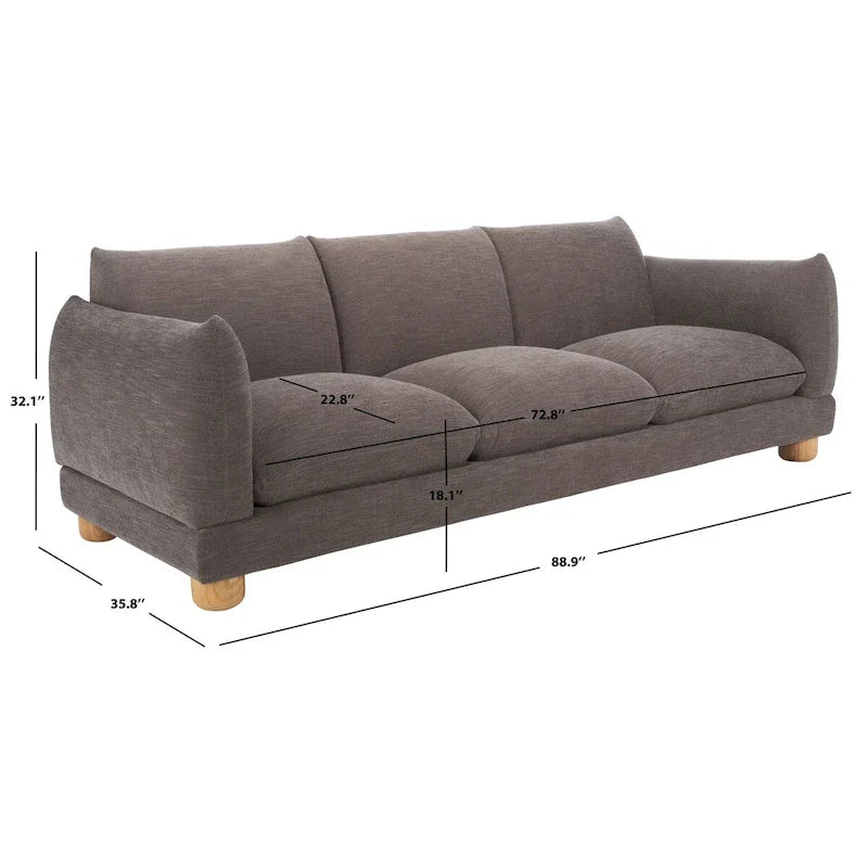 Canapé Marysa en tissu haute performance SAFAVIEH Couture - 89Wx36Dx32H