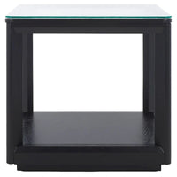 SAFAVIEH Couture Benecarlo Table d'appoint avec plateau en verre - 22x22x21 po