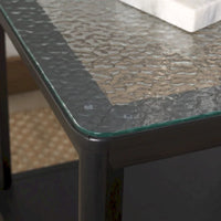 SAFAVIEH Couture Benecarlo Table d'appoint avec plateau en verre - 22x22x21 po